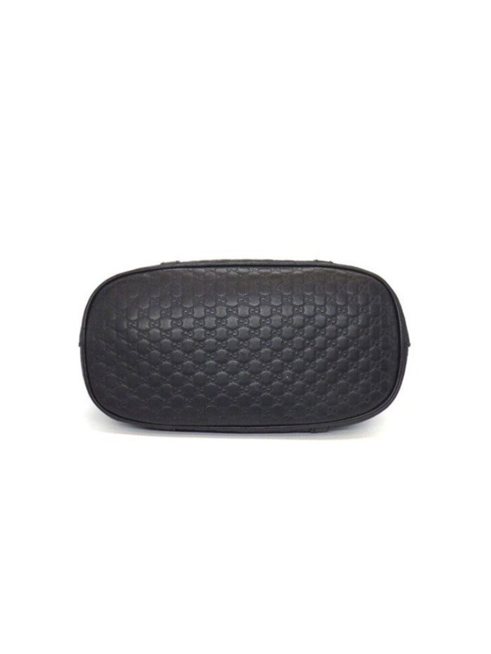 Gucci Shoulder Bag Mini Dome 2-Way Black Micro Guccissima Leather Gold - Picture 4 of 12